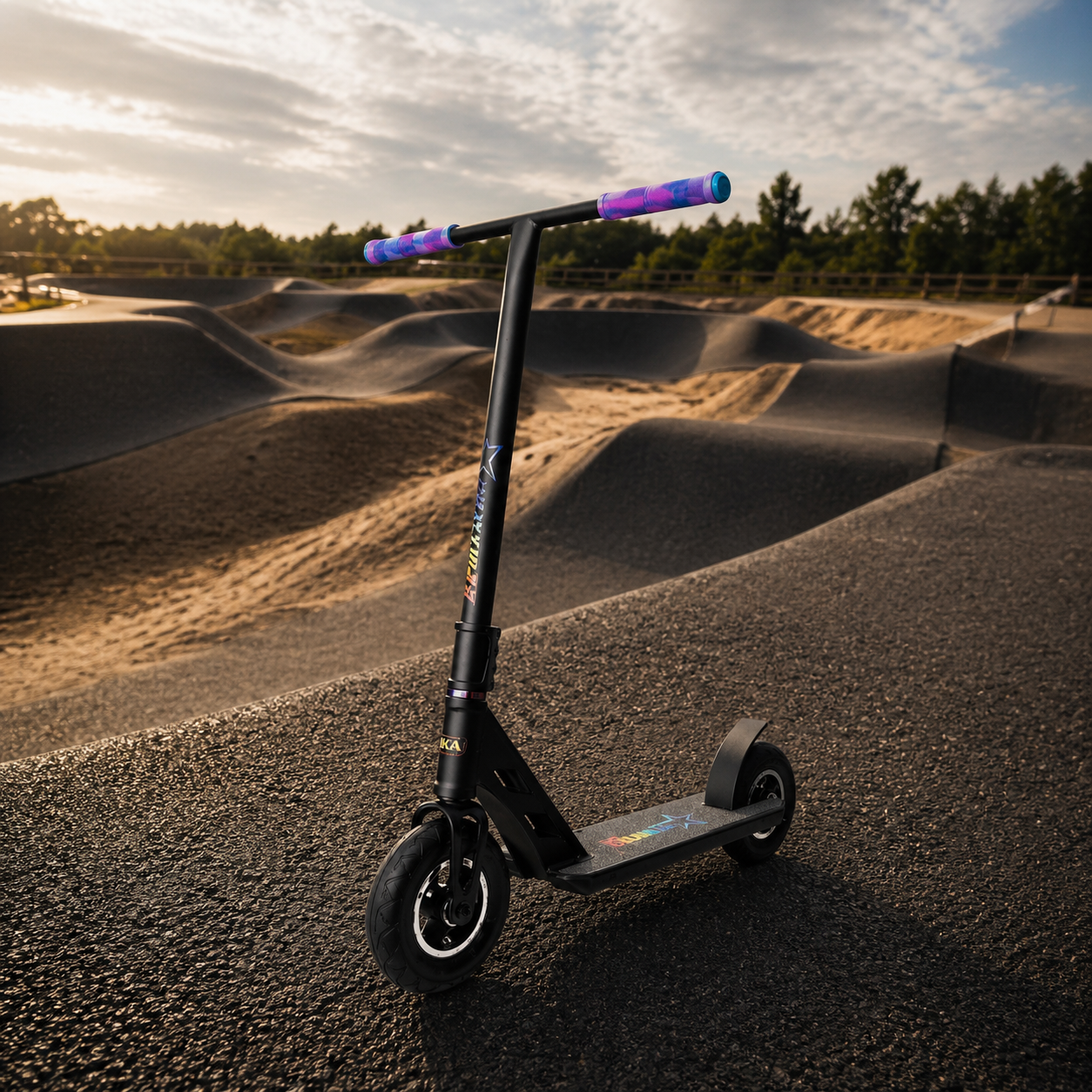 Koloběžka NKD Bullit Dirt Scooter, Černá, 100cm lifestyle 1